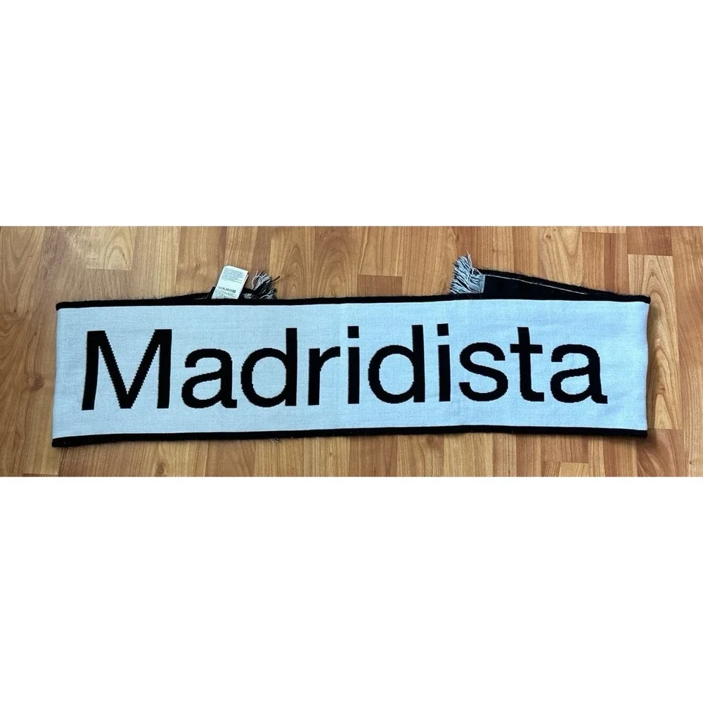 Real Madrid Soccer Scarf - Icon Sports Official Merchandise - Black & White